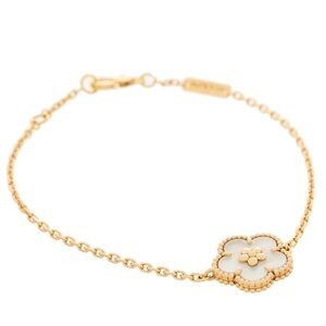 Van Cleef & Arpels 18k Rose Gold Mother of Pearl Lucky Spring Plum Blossom